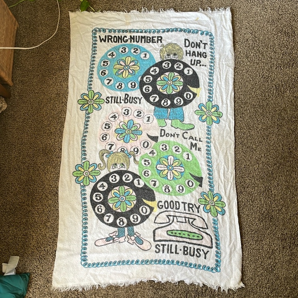 Wrong Number Vintage Towel